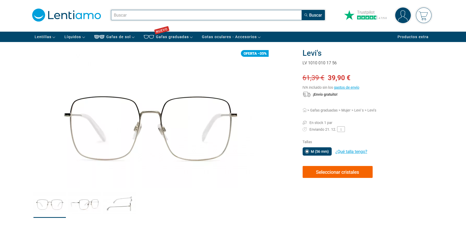 cómo comprar gafas online en Lentiamo