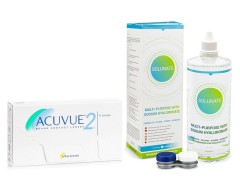 Acuvue 2  (6 lentillas) + Solunate Multi-Purpose 400 ml con estuche