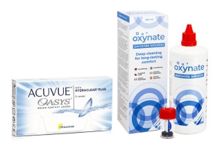 Acuvue Oasys (6 lentillas) + Oxynate Peroxide 380 ml con estuche