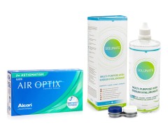 Air Optix for Astigmatism (3 lentillas) + Solunate Multi-Purpose 400 ml con estuche