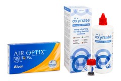 Air Optix Night & Day Aqua (6 lentillas) + Oxynate Peroxide 380 ml con estuche