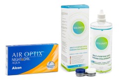 Air Optix Night & Day Aqua (6 lentillas) + Solunate Multi-Purpose 400 ml con estuche