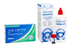 Air Optix Plus Hydraglyde for Astigmatism (3 lentillas) + Oxynate Peroxide 380 ml con estuche