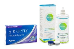 Air Optix Plus Hydraglyde Multifocal (6 lentillas) + Solunate Multi-Purpose 400 ml con estuche