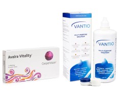 Avaira Vitality (6 lentillas) + Vantio Multi-Purpose 360 ml con estuche