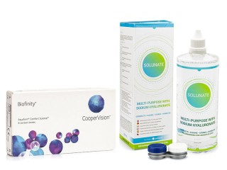 Biofinity 6 lentillas + Solunate Multi-Purpose 400 ml