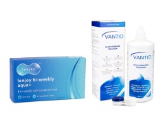 Lenjoy Bi-weekly Aqua+ (6 lentillas) + Vantio Multi-Purpose 360 ml con estuche