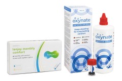 Lenjoy Monthly Comfort (6 lentillas) + Oxynate Peroxide 380 ml con estuche