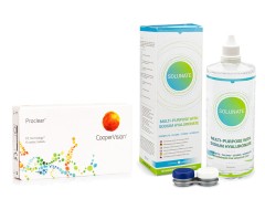 Proclear Compatibles Sphere CooperVision (6 lentillas) + Solunate Multi-Purpose 400 ml con estuche