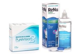 PureVision 2 (6 lentillas) + ReNu MultiPlus 360 ml con estuche