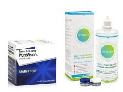 PureVision Multi-Focal (6 lentillas) + Solunate Multi-Purpose 400 ml con estuche